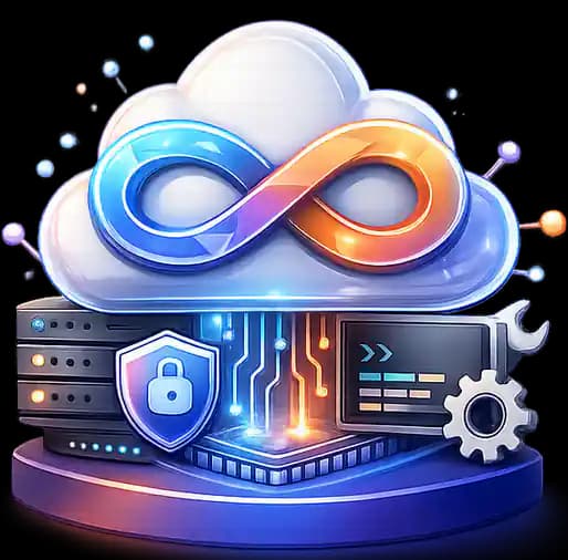Cloud and DevOps services illustration