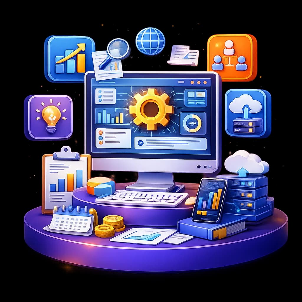 Enterprise solutions services illustration