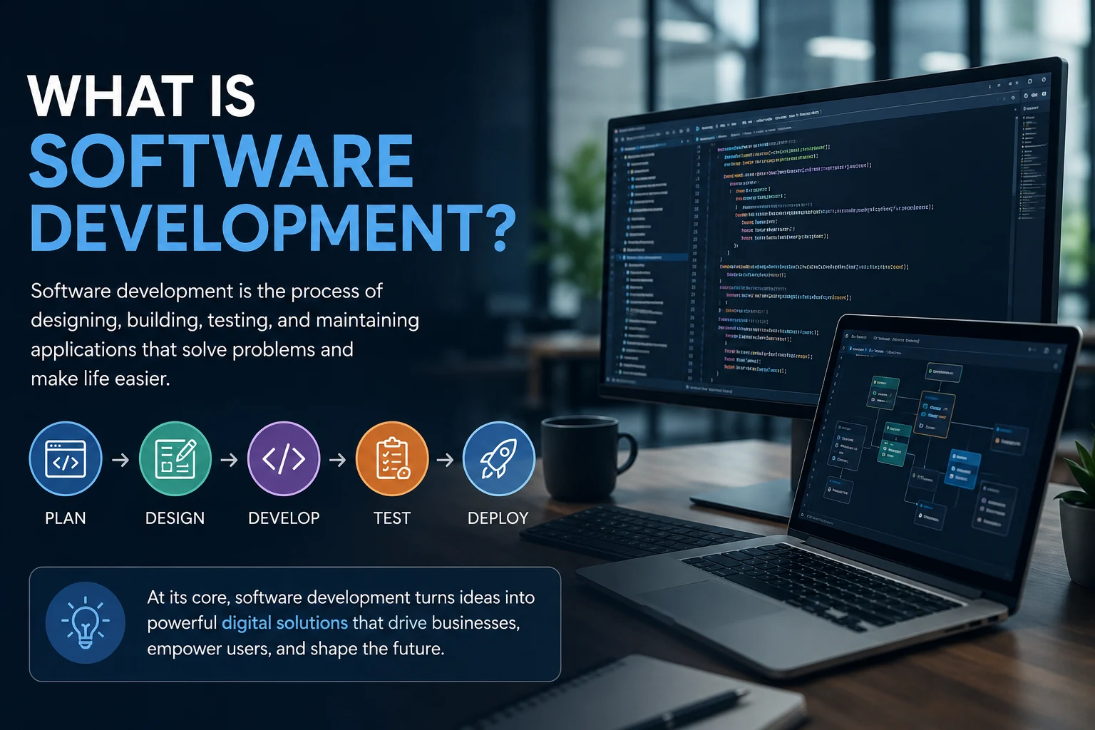 What is software development illustration